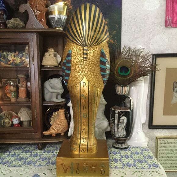 VTG Large Egyptian King Tut Figure 16” - Picture 5 of 9